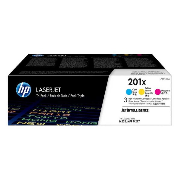 HP CF253XM (201X) 3'lü Paket Orjinal Toner - LaserJet Pro M252dw / M274dn