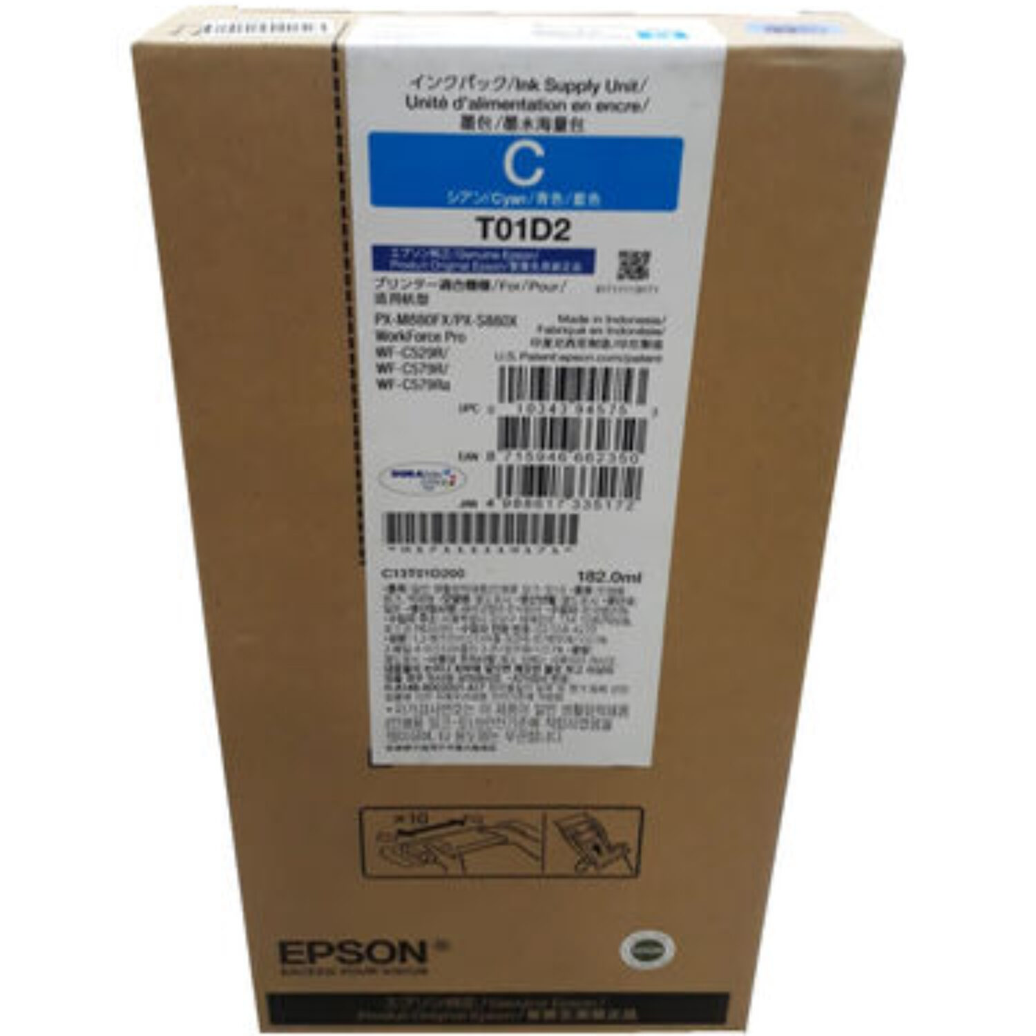 Epson C13T01D200 Mavi Orjinal Kartuş – WorkForce WF-C529R